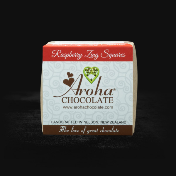 Aroha Raspberry Zing Chocolate Squares