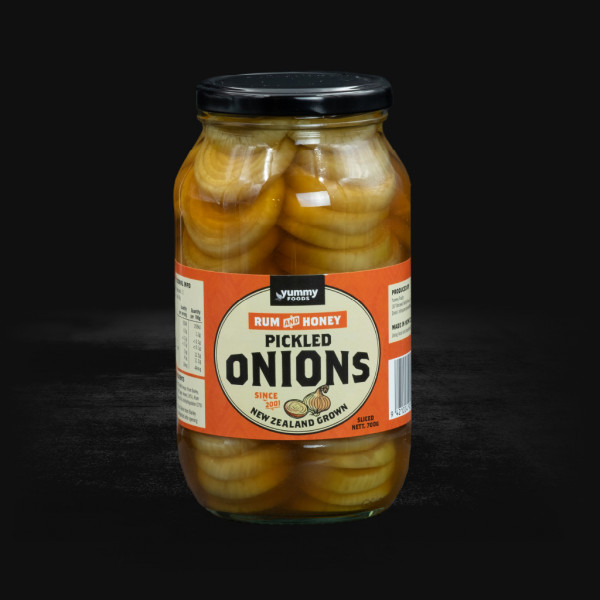 Rum and Honey Pickled Onions Sliced 700gm