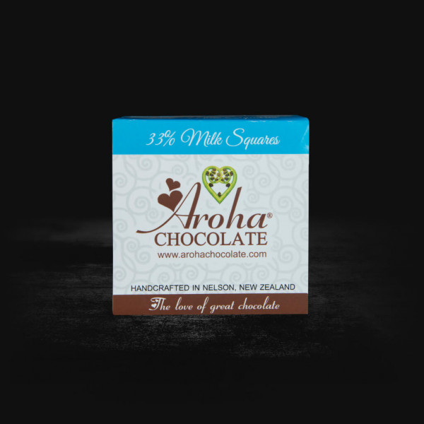 Aroha Milk Chocolate Squares 33% cocoa