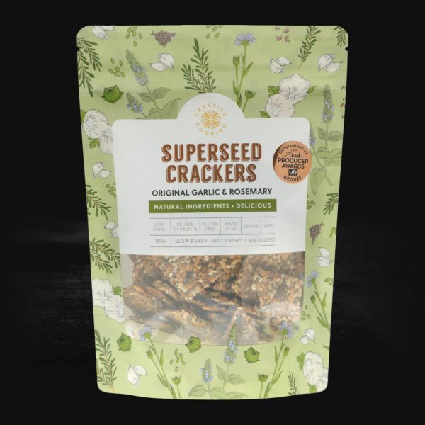 Superseed Garlic Crackers 120gm